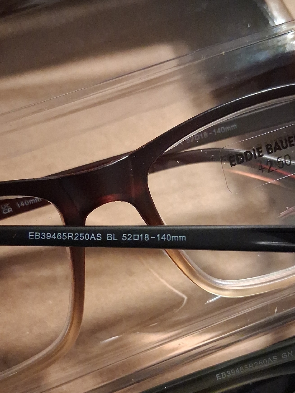 Eddie Bauer Three-Pack Reading Glasses +2.50 in Brown & Taupe & Frosted Grey Nib - Picture 5 of 11